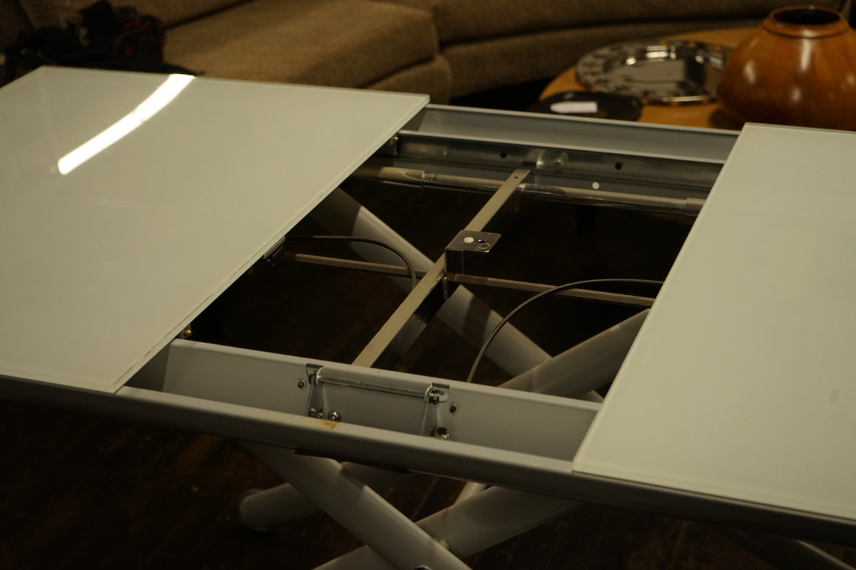 White and Gray Ligne Roset "Yoyo" Table by Pagnon & Pelhaitre