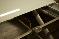 White and Gray Ligne Roset "Yoyo" Table by Pagnon & Pelhaitre