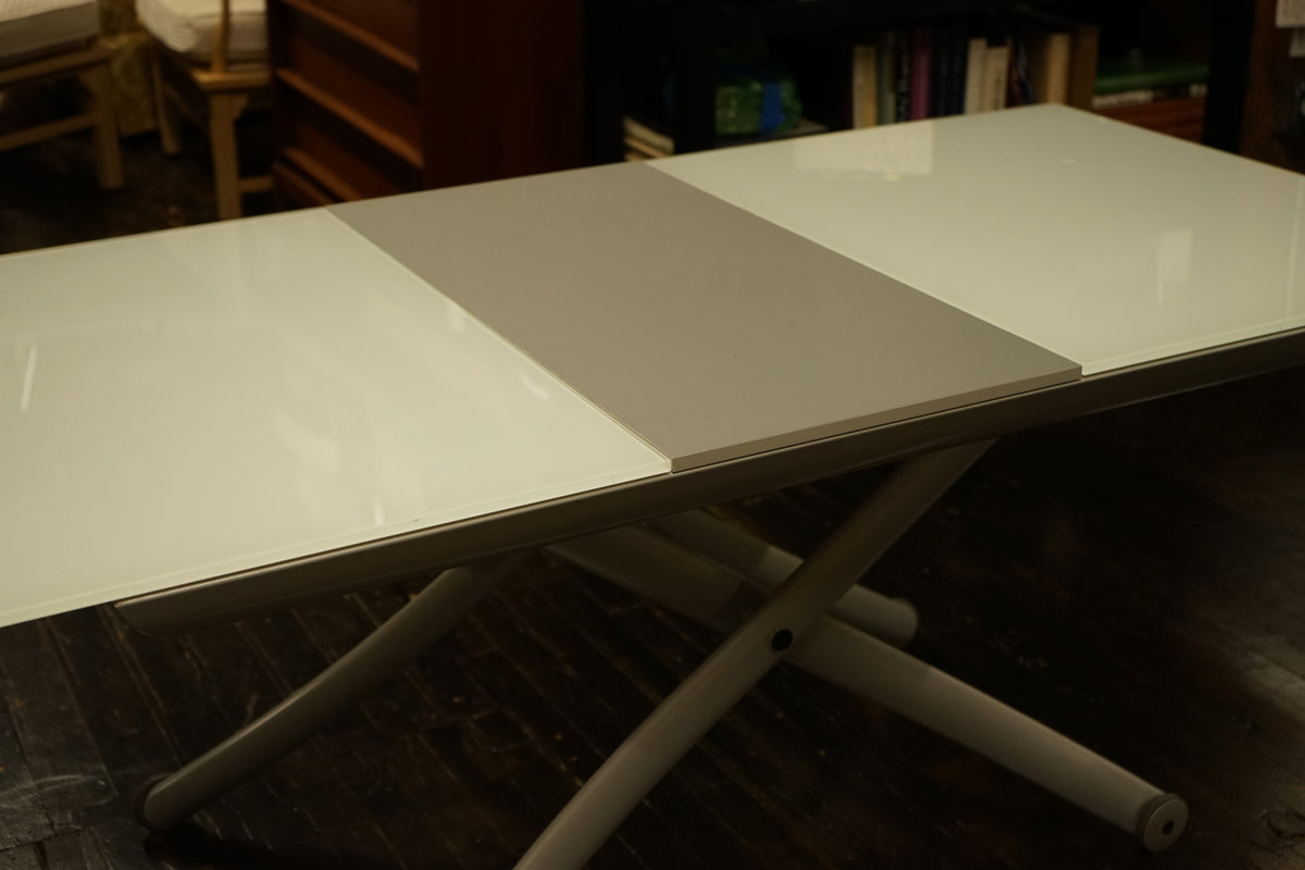 White and Gray Ligne Roset "Yoyo" Table by Pagnon & Pelhaitre