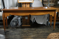 Benchmade Bowfront Mahogany Console Table with Ebony Inlays