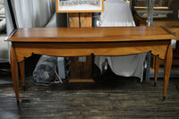 Benchmade Bowfront Mahogany Console Table with Ebony Inlays