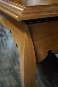 Benchmade Bowfront Mahogany Console Table with Ebony Inlays