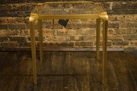 Luxe Lotus Bronze and Glass Side Table by Baker Furniture