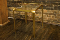 Luxe Lotus Bronze and Glass Side Table by Baker Furniture