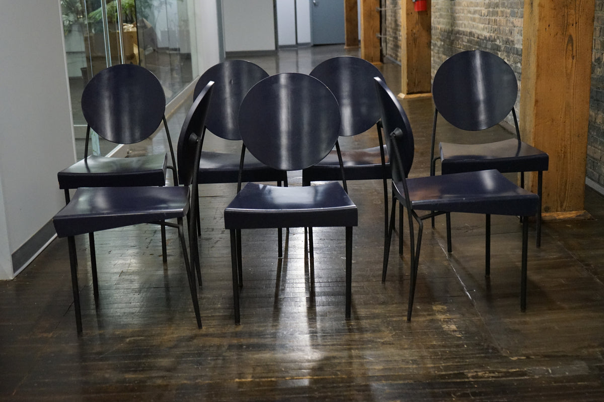 Dakota Jackson Stackable Vik-Ter Chairs in Eggplant