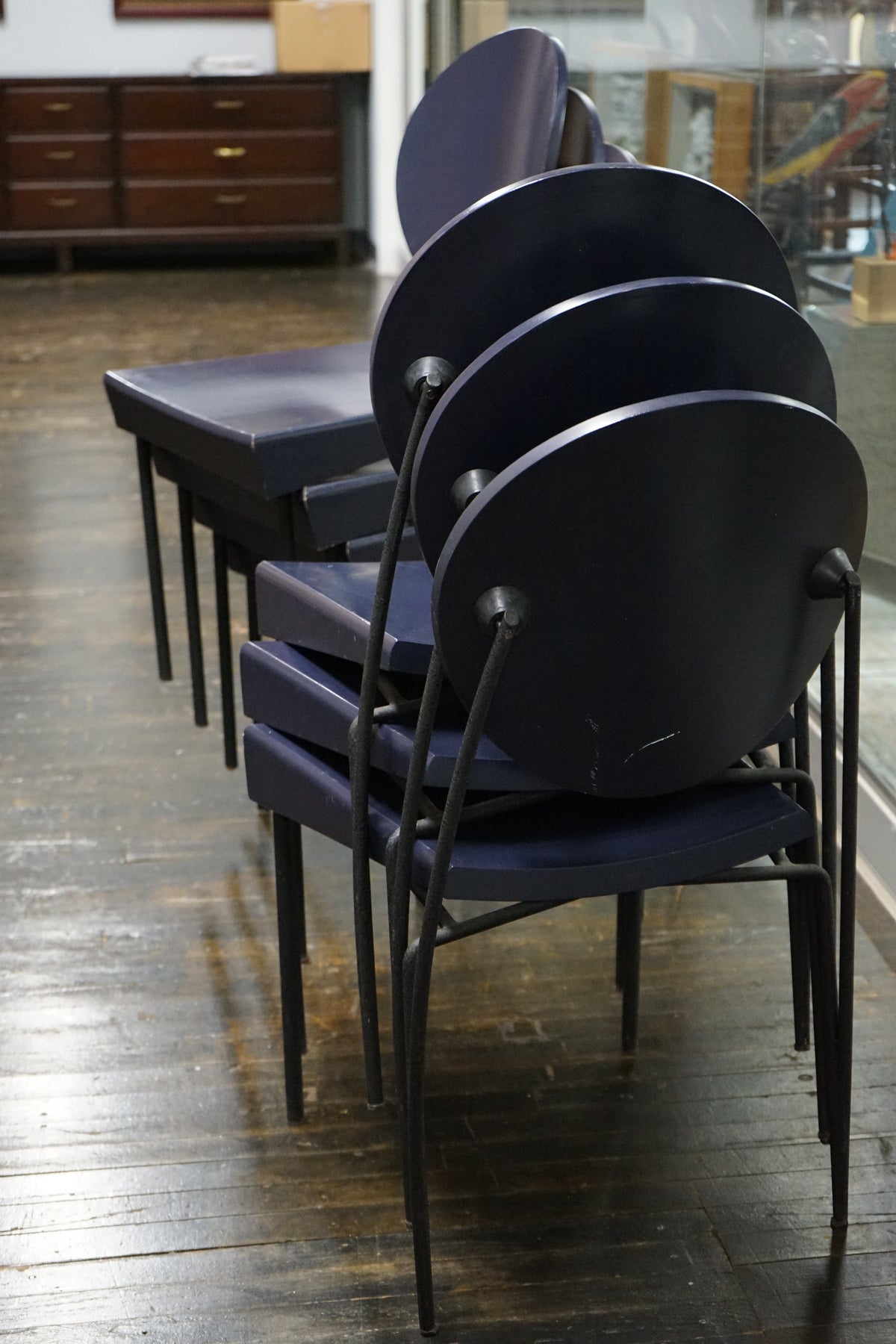 Dakota Jackson Stackable Vik-Ter Chairs in Eggplant