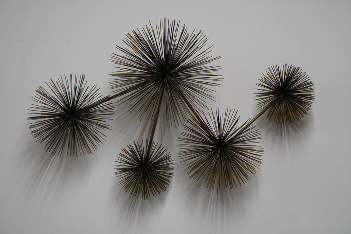 A lovely sea urchin wall sculpture by C. Jeré (Curtis Jere Artisan House) . Signed and dated 1979.  Chicago, IL Studio Sonja Milan