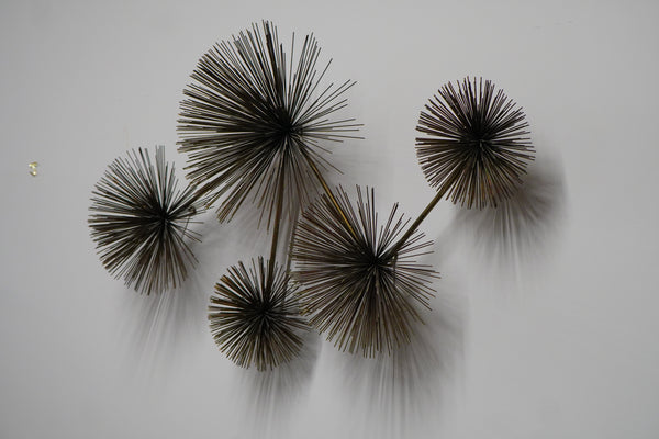 A lovely sea urchin wall sculpture by C. Jeré (Curtis Jere Artisan House) . Signed and dated 1979.  Chicago, IL Studio Sonja Milan