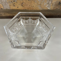 Rosenthal Germany Crystal Bowl, Domus pattern, Hexagon shape.  1980's crystal, Studio Sonja Milan, Chicago, IL, Great wedding gift.  Mid-Century Candy Dish