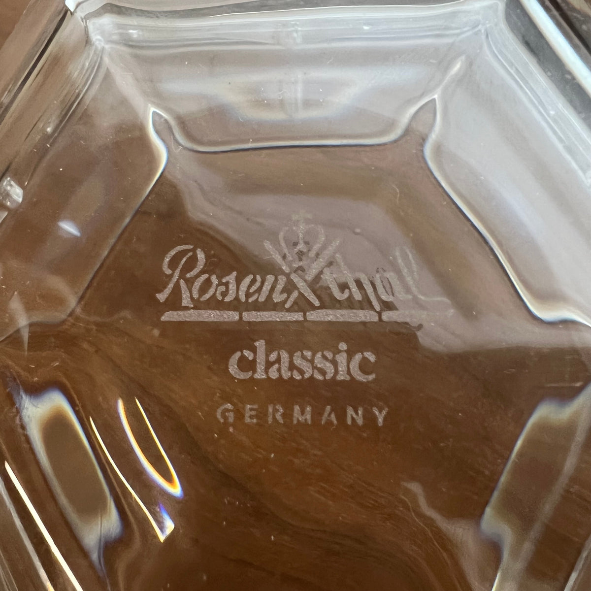 Rosenthal Germany Crystal Bowl, Domus pattern, Hexagon shape.  1980's crystal, Studio Sonja Milan, Chicago, IL, Great wedding gift.  Mid-Century Candy Dish