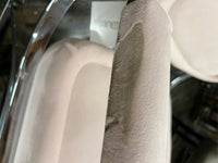 1970's Modernist Chrome Maison Jansen Style Hollywood Regency Rocking Chair with Pink Upholstery