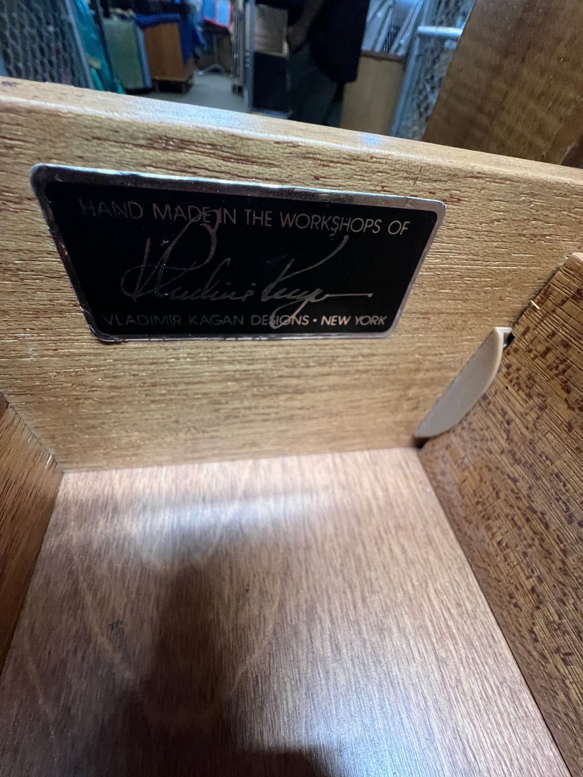 Vladimir Kagan Curved Executive Desk with Exotic Wood Top and Waterfall Sides