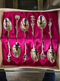 Demitasse Spoons, Asian tropical motif