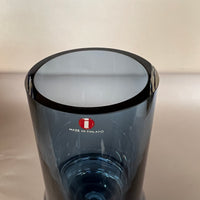 Finnish Blue Glass Vase by Tapio Wirkkala for Iittala