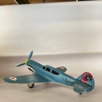 Vintage Cast Iron WWII Curtiss P-40 Warhawk Toy Airplane