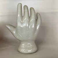 Vintage Palmistry Hand model, ceramic.  Palm reading guide,  Kitschy midcentury decor.