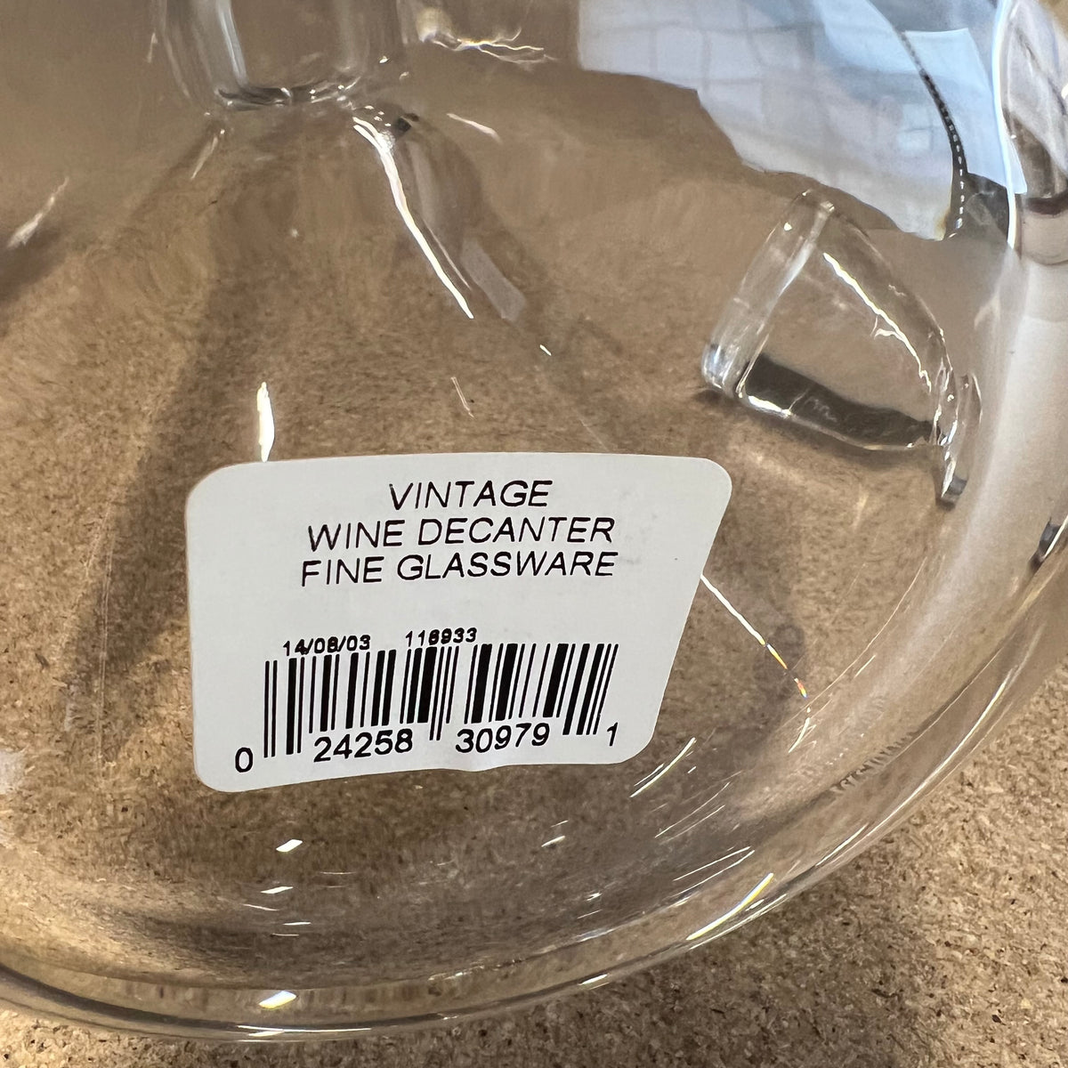 A used vintage wine decanter by Marquis Waterford.  Still retains original tags.  No box.  40oz. Lovely.  New these retailed for $150.  No longer in production.  