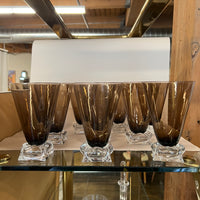 Bryce Bros Tempo Glassware in Morocco (a brownish glass) - Set of 10