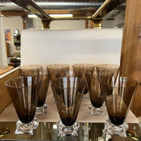 Bryce Bros Tempo Glassware in Morocco (a brownish glass) - Set of 10