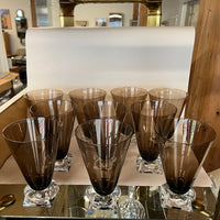 Bryce Bros Tempo Glassware in Morocco (a brownish glass) - Set of 10