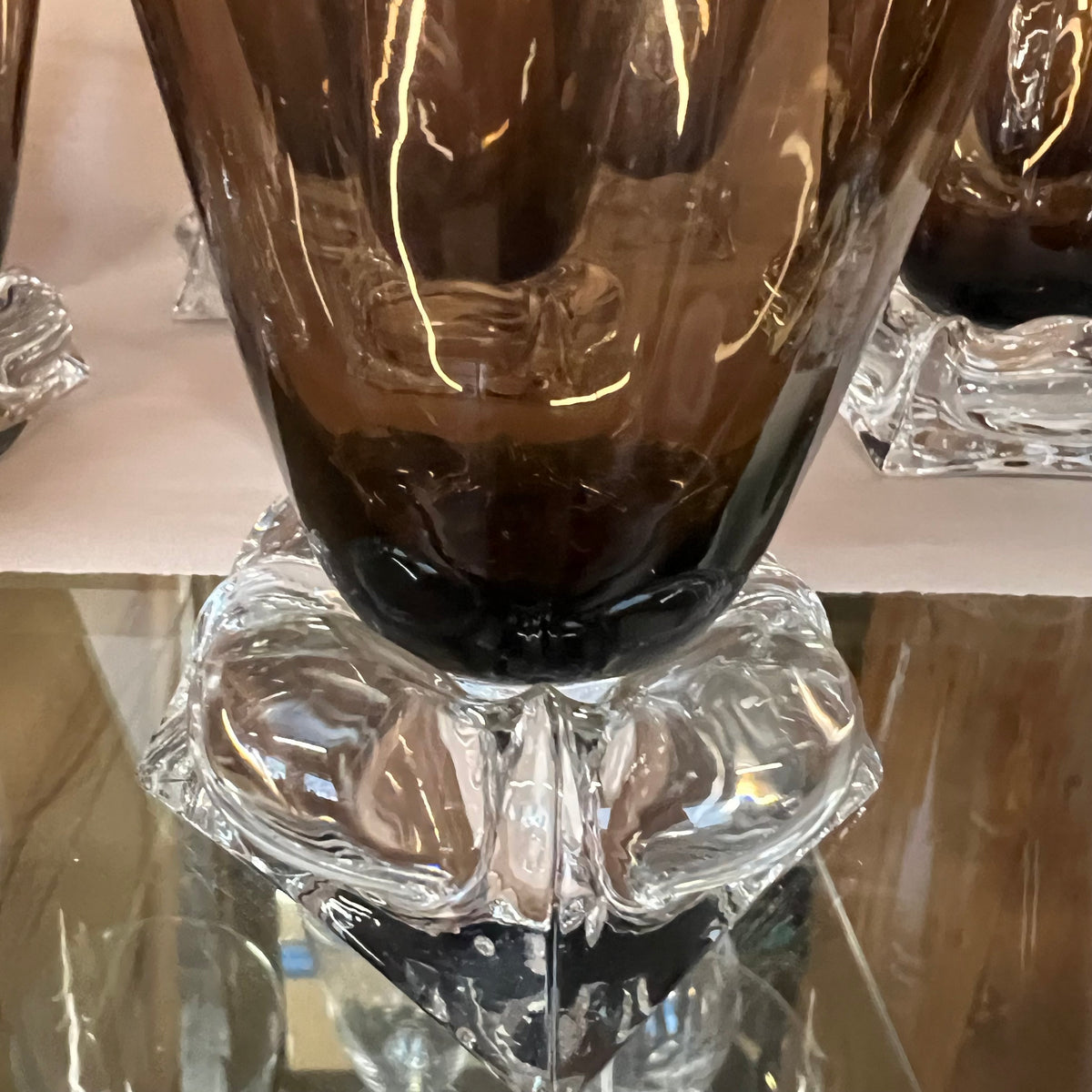 Bryce Bros Tempo Glassware in Morocco (a brownish glass) - Set of 10