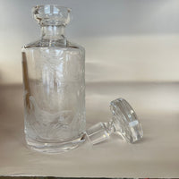 Vintage Queen's Lace Crystal Decanter with Lovely Etchings