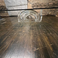 Monumental Lucite and Glass Coffee Table circa 1980's