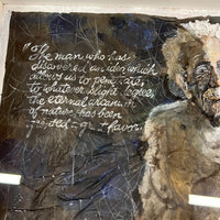 three dimensional painting and mixed media or Albert Einstein by Sam Fink