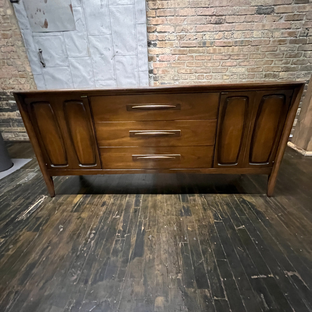 mid-century modern Broyhill Emphasis Buffet or credenza in walnut