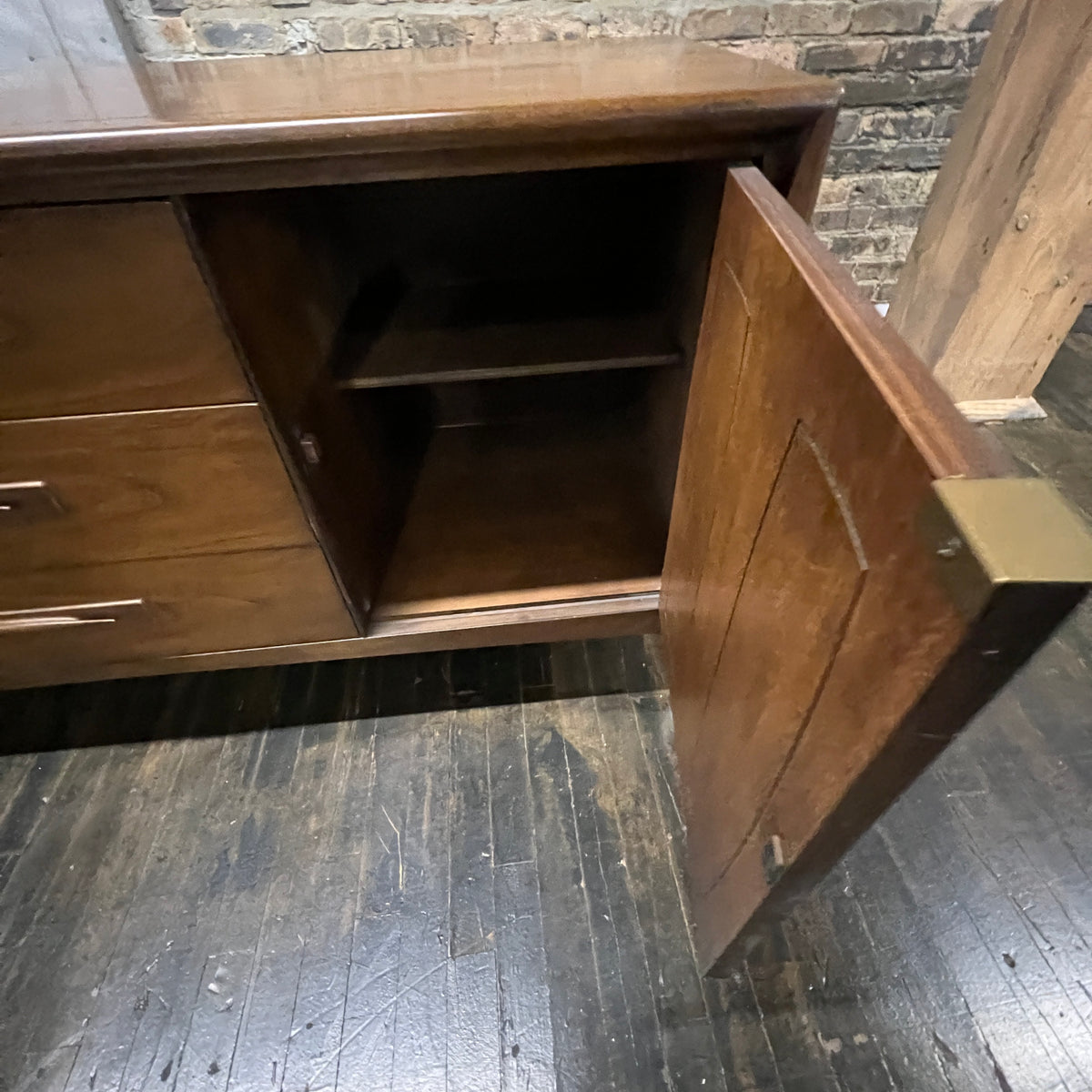 mid-century modern Broyhill Emphasis Buffet or credenza in walnut