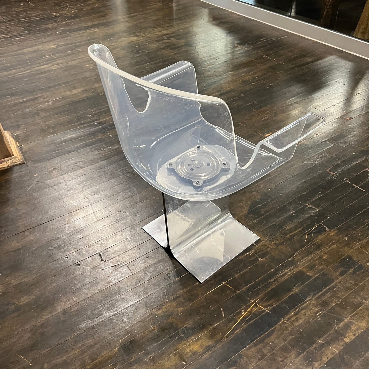 Sculptural lucite swivel chair by Pace Collection circa 1970.  Chair model No. 171 