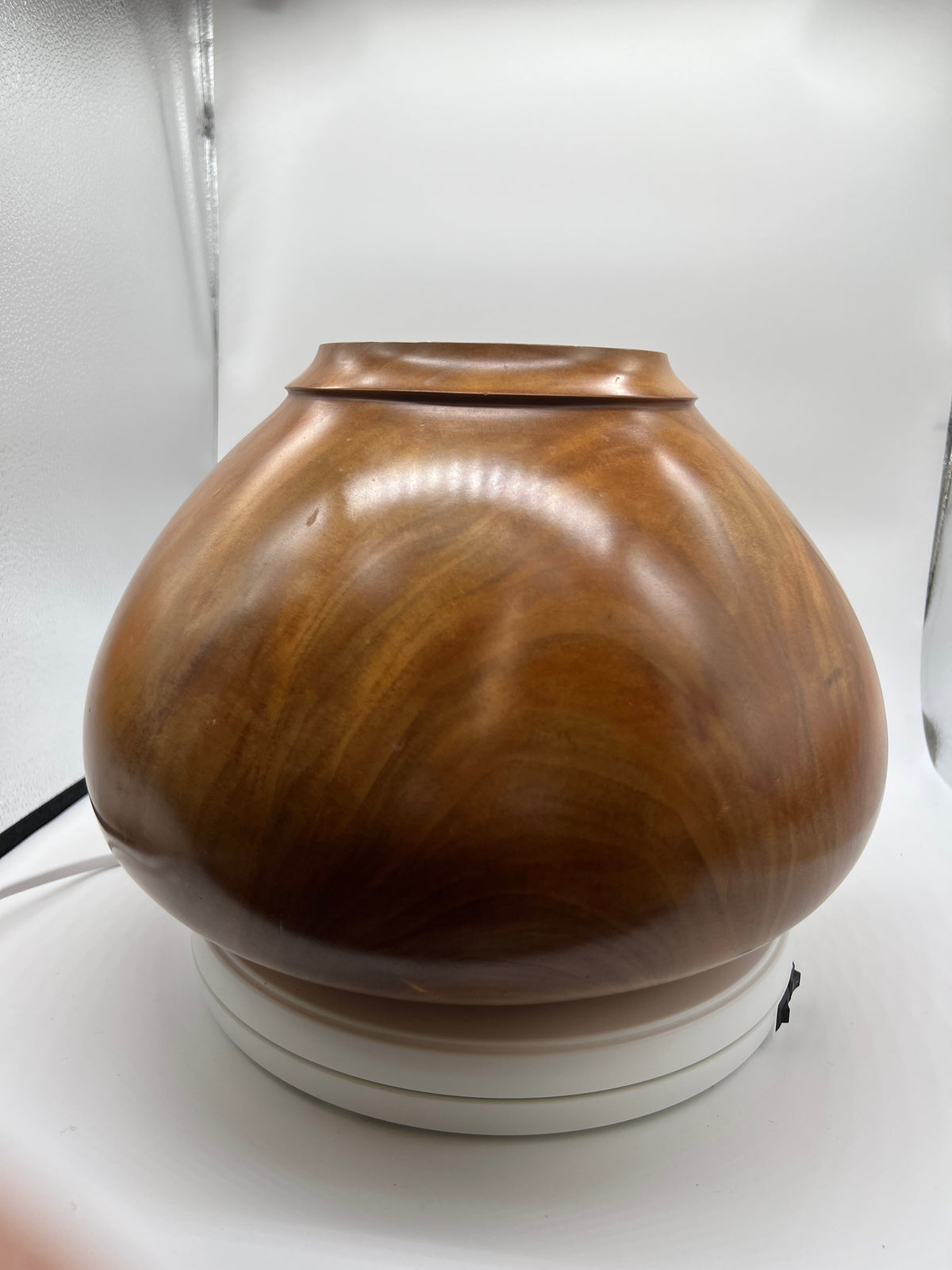 Lovely large wood turned bowl by mid-century wood artist Kevin Parks