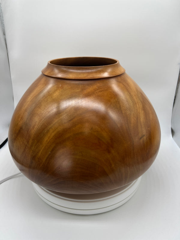 Lovely large wood turned bowl by mid-century wood artist Kevin Parks.  Chicago, IL