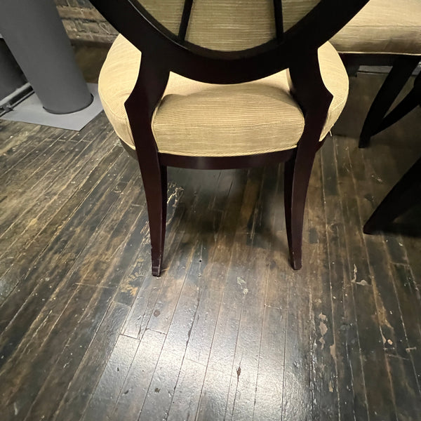 An impressive set of 6 X Back dining chairs designed by Barbara Barry for Baker.   These are super solid, highly quality dining chairs.  Chicago, IL, Studio Sonja Milan