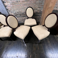 An impressive set of 6 X Back dining chairs designed by Barbara Barry for Baker.   These are super solid, highly quality dining chairs.  Chicago, IL, Studio Sonja Milan