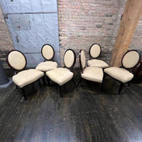 An impressive set of 6 X Back dining chairs designed by Barbara Barry for Baker.   These are super solid, highly quality dining chairs.  Chicago, IL, Studio Sonja Milan