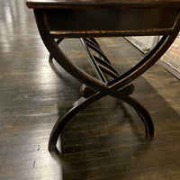 Chinese Colonial Style Desk with Rattan Top