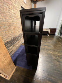 Display Cabinet from  Michael Taylor's Far East Collection for Baker.  Espresso stained, Newly refinished.  Chicago, IL Studio Sonja Milan