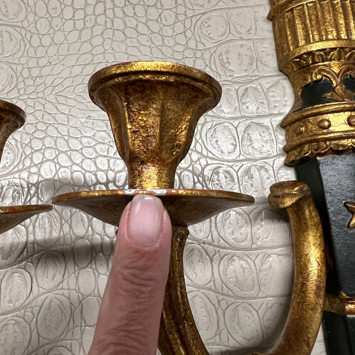 Neoclassical Quiver Themed Gilt Wall Sconces by Palladio