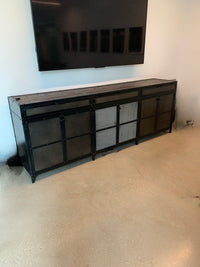 Extra Large Media Credenza with an Industrial Vibe - SOLD
