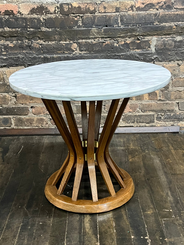 Lovely side table that resembles a design by Edward Wormley for Dunbar Furniture.  It's referred to as the wheat sheaf table.  Chicago, IL Studio Sonja Milan