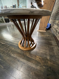 Lovely side table that resembles a design by Edward Wormley for Dunbar Furniture.  It's referred to as the wheat sheaf table.  Chicago, IL Studio Sonja Milan