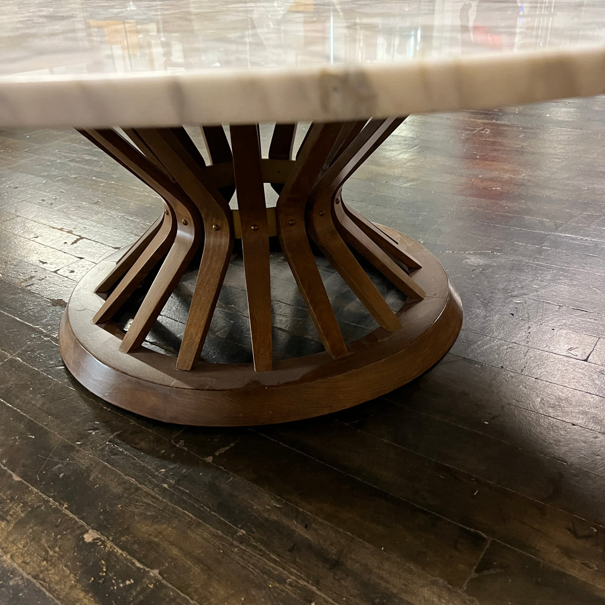 Lovely coffee table that resembles a design by Edward Wormley for Dunbar Furniture.  It's referred to as the wheat sheaf table.  Chicago, IL Studio Sonja Mila