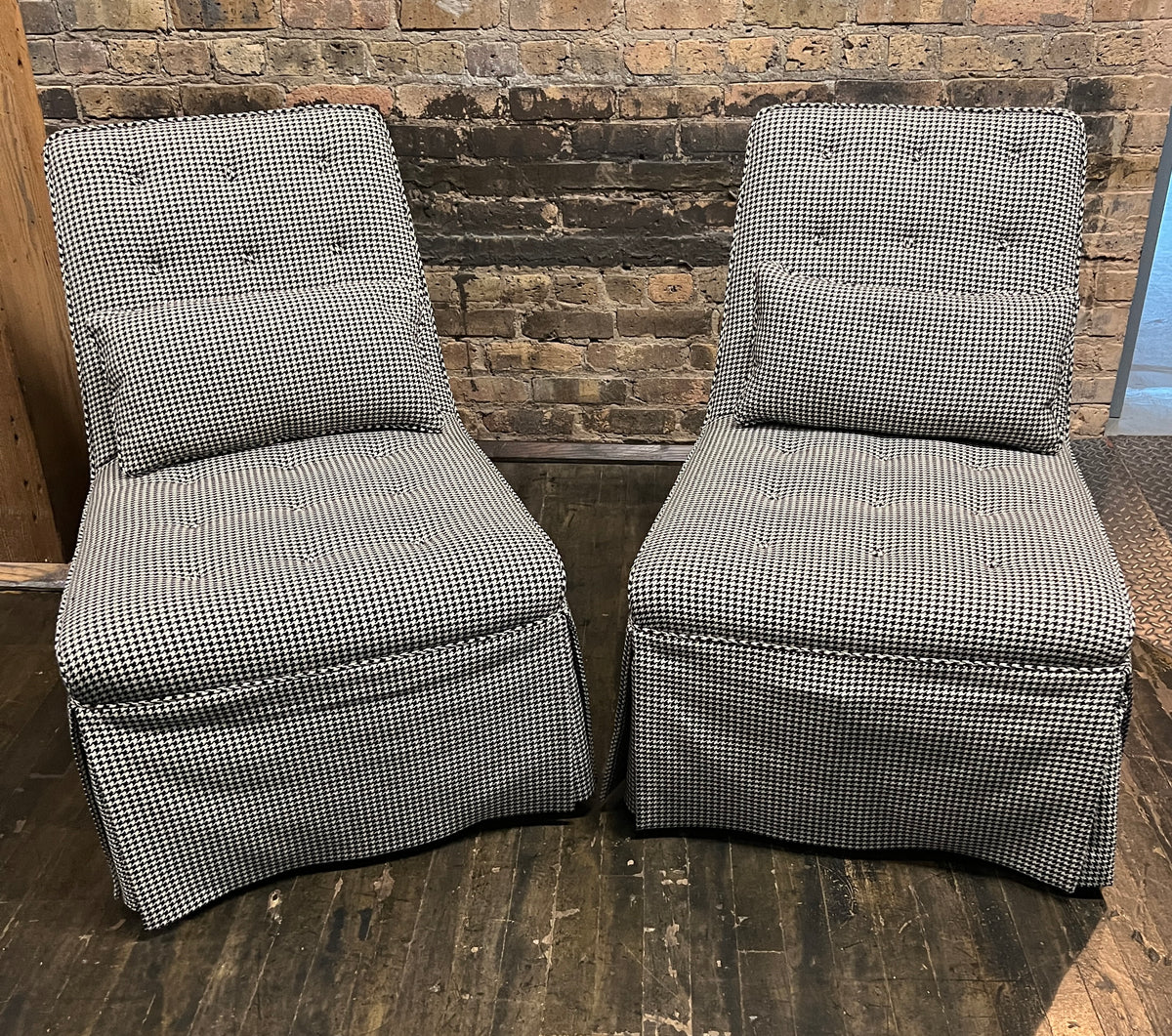 Mid-Century Pair of Edward Wormley for Dunbar Slipper Chairs