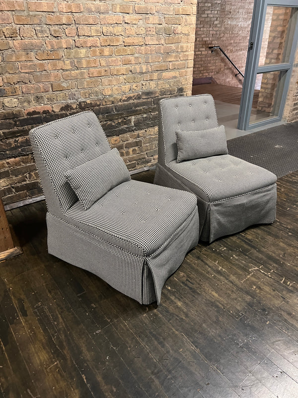 Mid-Century Pair of Edward Wormley for Dunbar Slipper Chairs