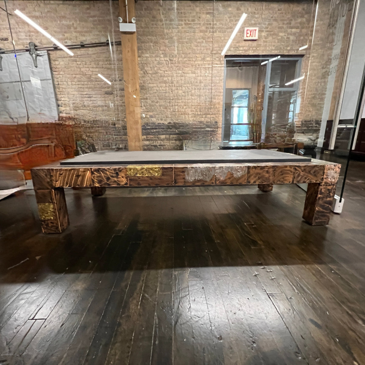 Paul Evans Rectangular Patchwork Coffee Table with Slate Top