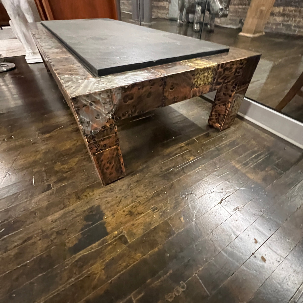 Paul Evans Patchwork Coffee Table with Slate Insert.
