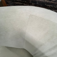 Pair of Vladimir Kagan Style Nautilus Swivel Chairs in Ultrasuede, light green, Studio Sonja Milan, Chicago IL