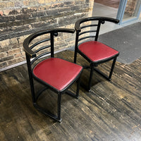 Pair of Josef Hoffman Fledermaus Chairs Style 728 by Thonet