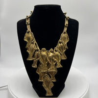 Brutalist necklace with fish by Pal Kepenyes.  Chicago, IL, Studio Sonja Milan